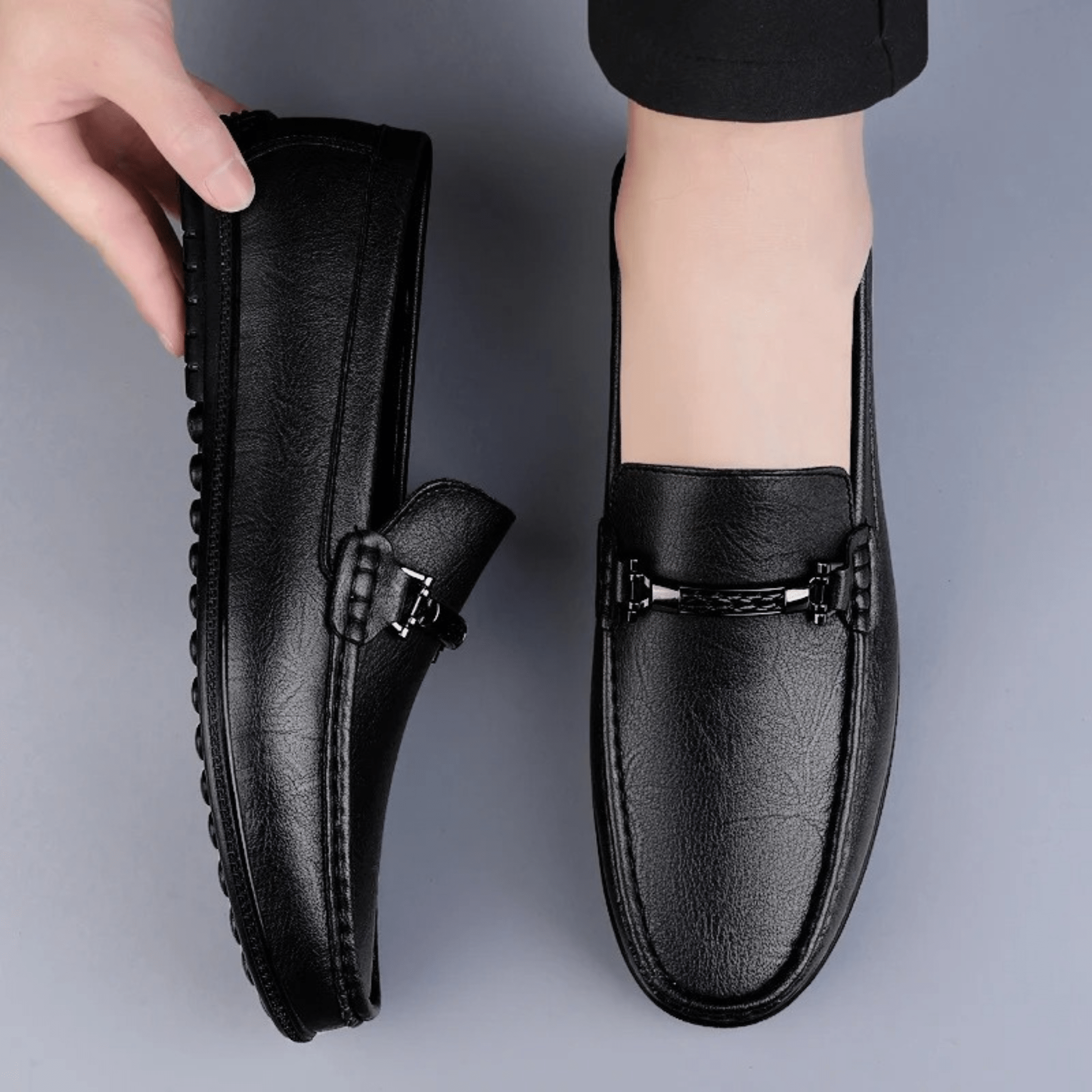 Nortvale | Men's Leather Horsebit Slip On Loafers