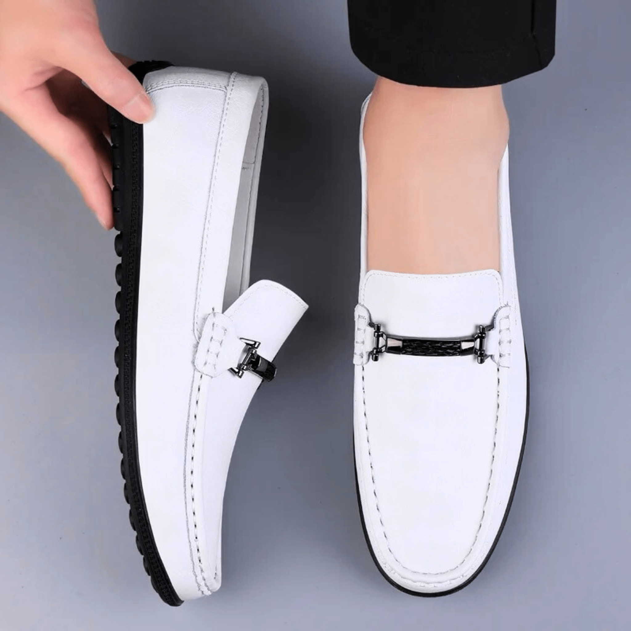 Nortvale | Men's Leather Horsebit Slip On Loafers