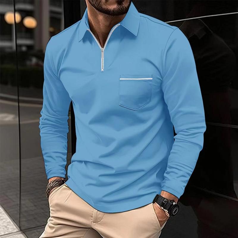 Jeremiah | Men's Long Sleeve Quarter Zip Polo Shirt
