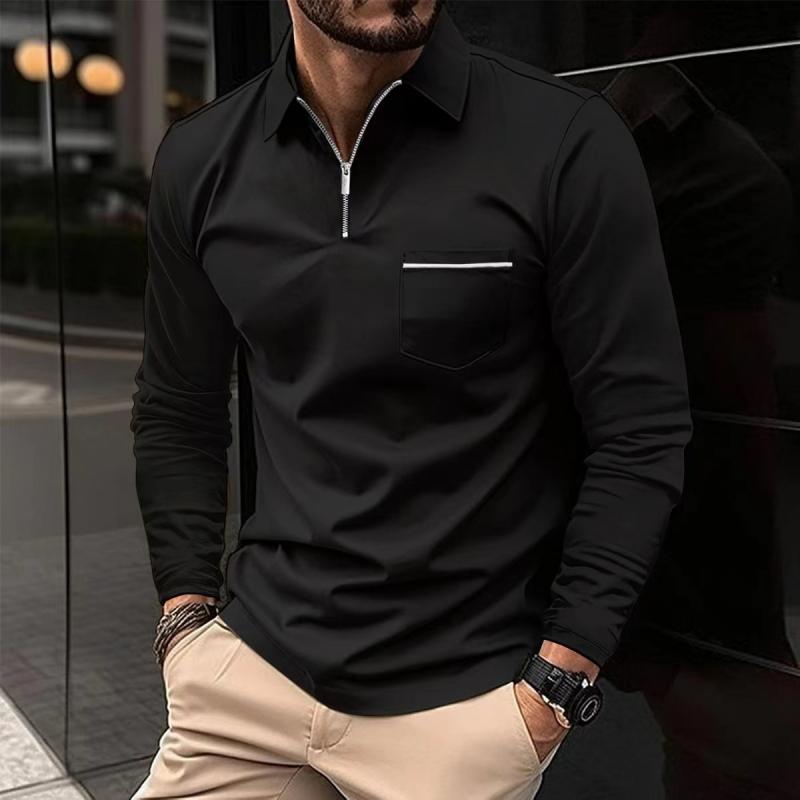 Jeremiah | Men's Long Sleeve Quarter Zip Polo Shirt
